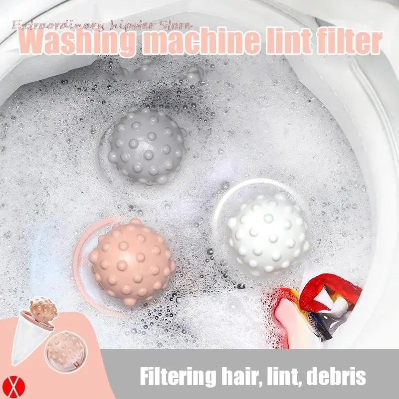 

2022 Reusable Hair Lint Catcher Removal Bag Float Filter Washing Cleaning Ball