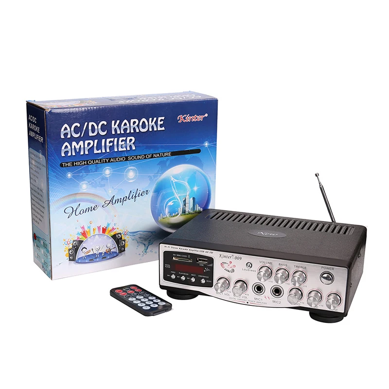 

2*60W FM Radio Mp3 Player Audio Bluetooth-Compatible Power Amplifier Stereo Equalizer HiFi Karaoke Digital Mp3 Decoder Music AMP
