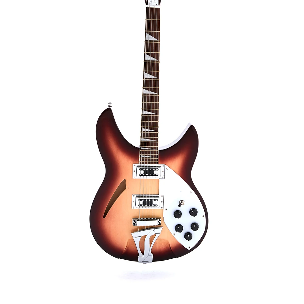 

1993 Ricken-B 330 Semi-Hollow Body Electric Guitar 5pieces neck Cherry Burst Color Korea Hardware