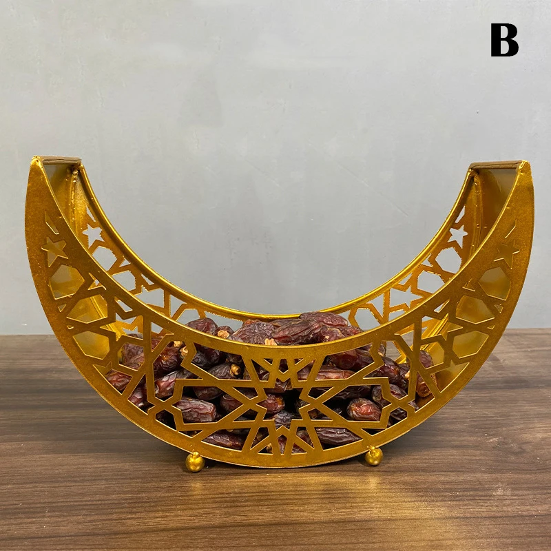 

Eid Mubarak Moon Star Shape Serving Tray Tableware Dessert Party Decoration Food Storage Container For Party Home TT-bes
