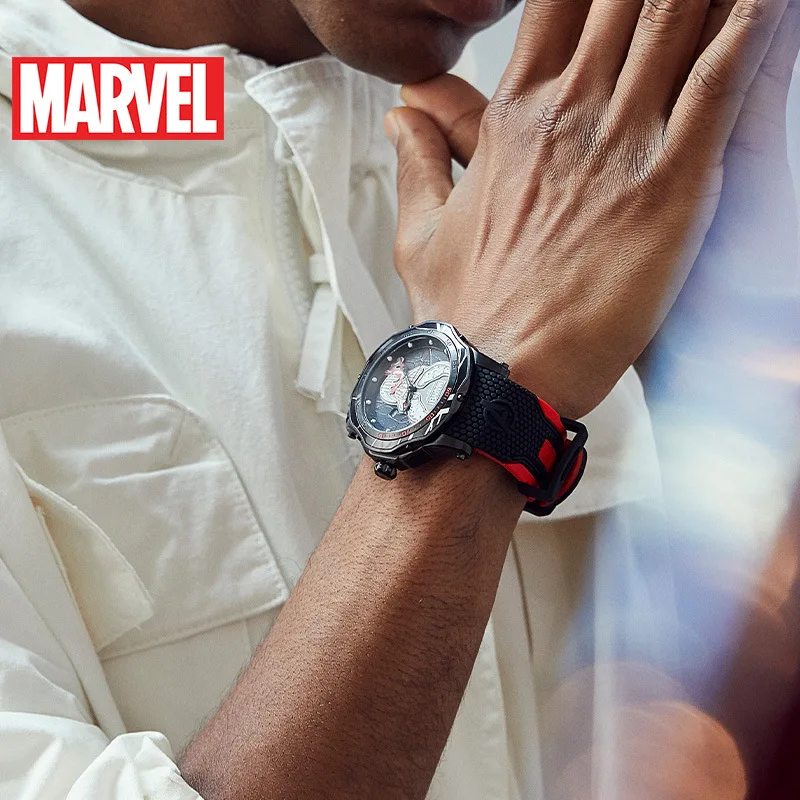 Новинка 2020 мужские часы Marvel Мстители яд 5ATM нержавеющая сталь силиконовый ремешок