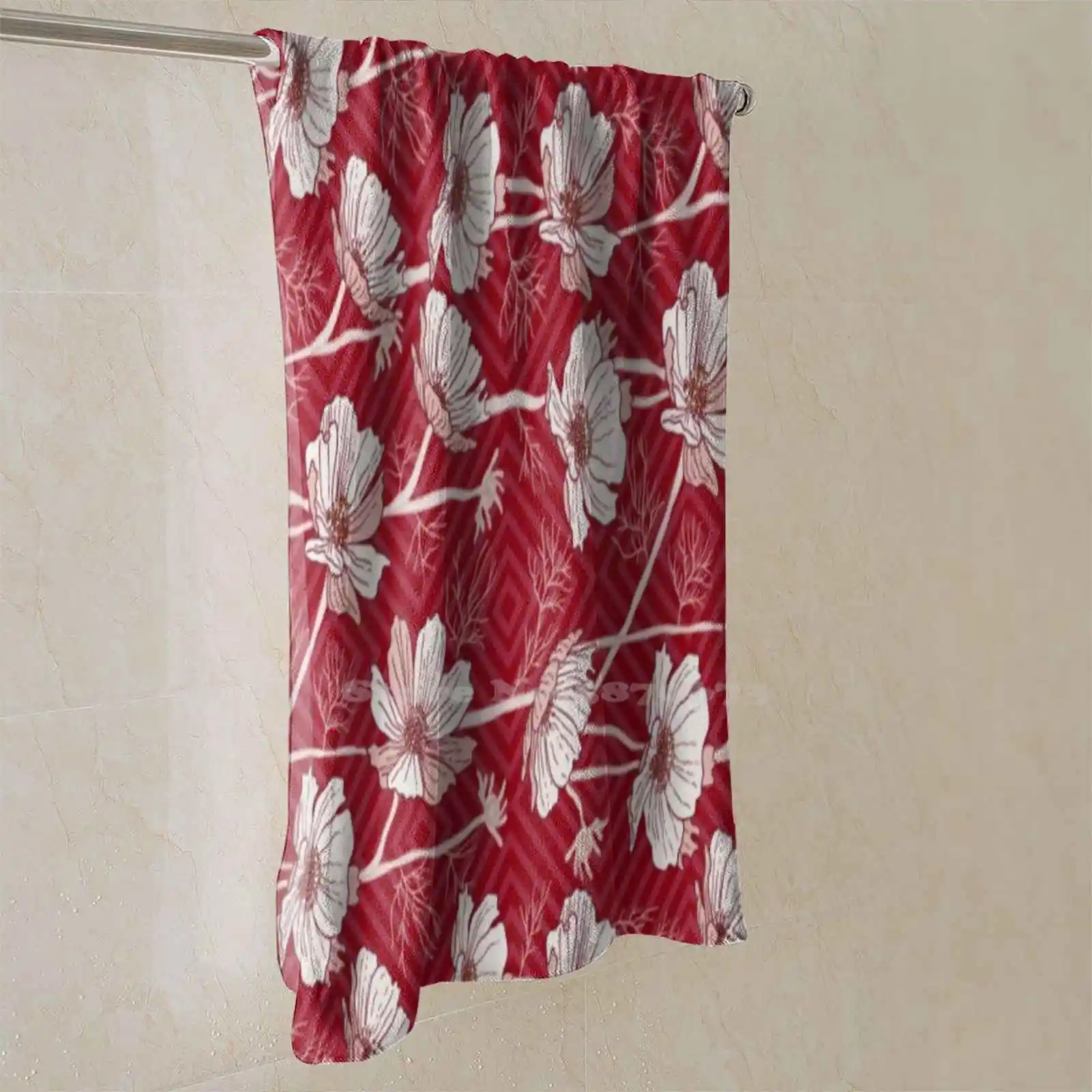 Мягкие полотенца с белыми цветами для ванной комнаты бассейна школы путешествий