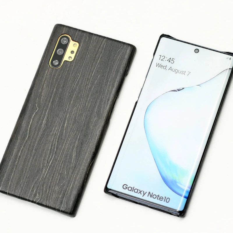 Для samsung Galaxy Note 10 Plus чехол Роскошный тонкий жесткий деревянный противоударный Броня задняя крышка чехол для телефона Samsug Note 10 Funda