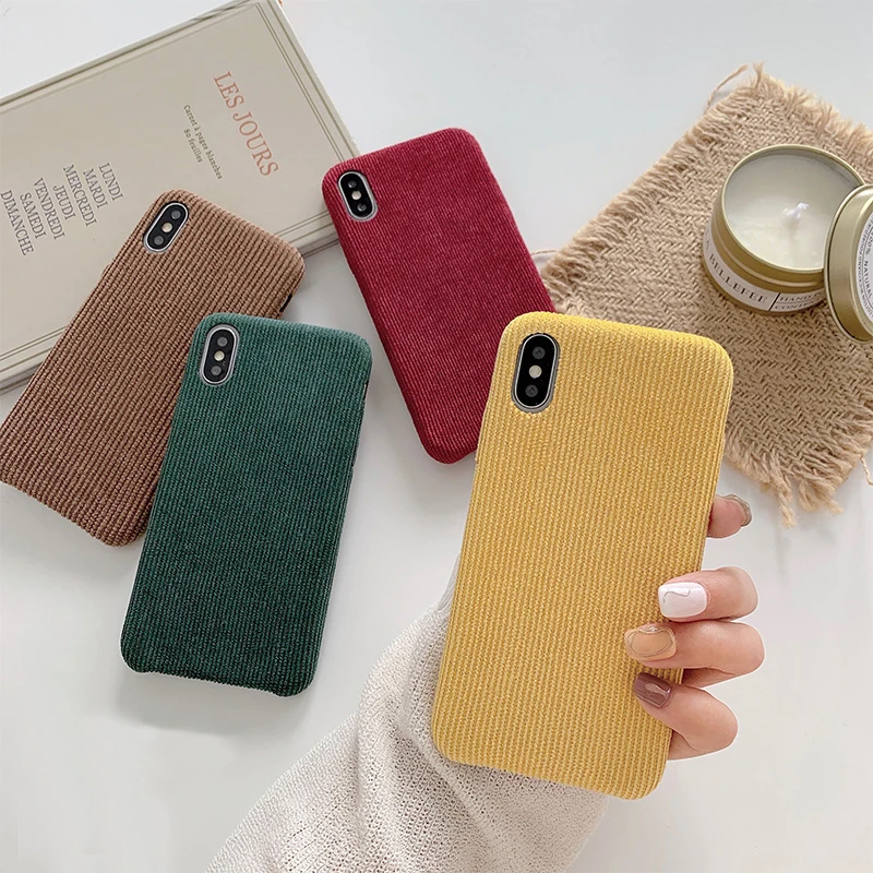 Вельветовая ткань без текстуры чехол для телефона iphone 11 11Pro Max чехол для iphone 7 8 6 6S Plus X XR XS Max теплые ворсистые задняя крышка