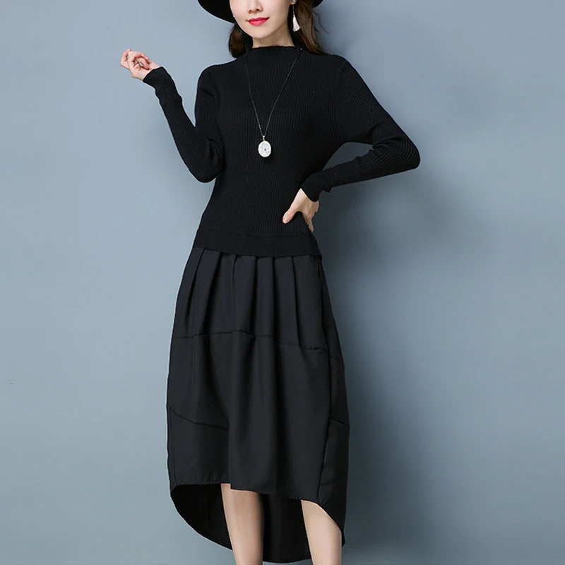 2018 женские зимние платья корейский дизайн повседневное модное пикантное
