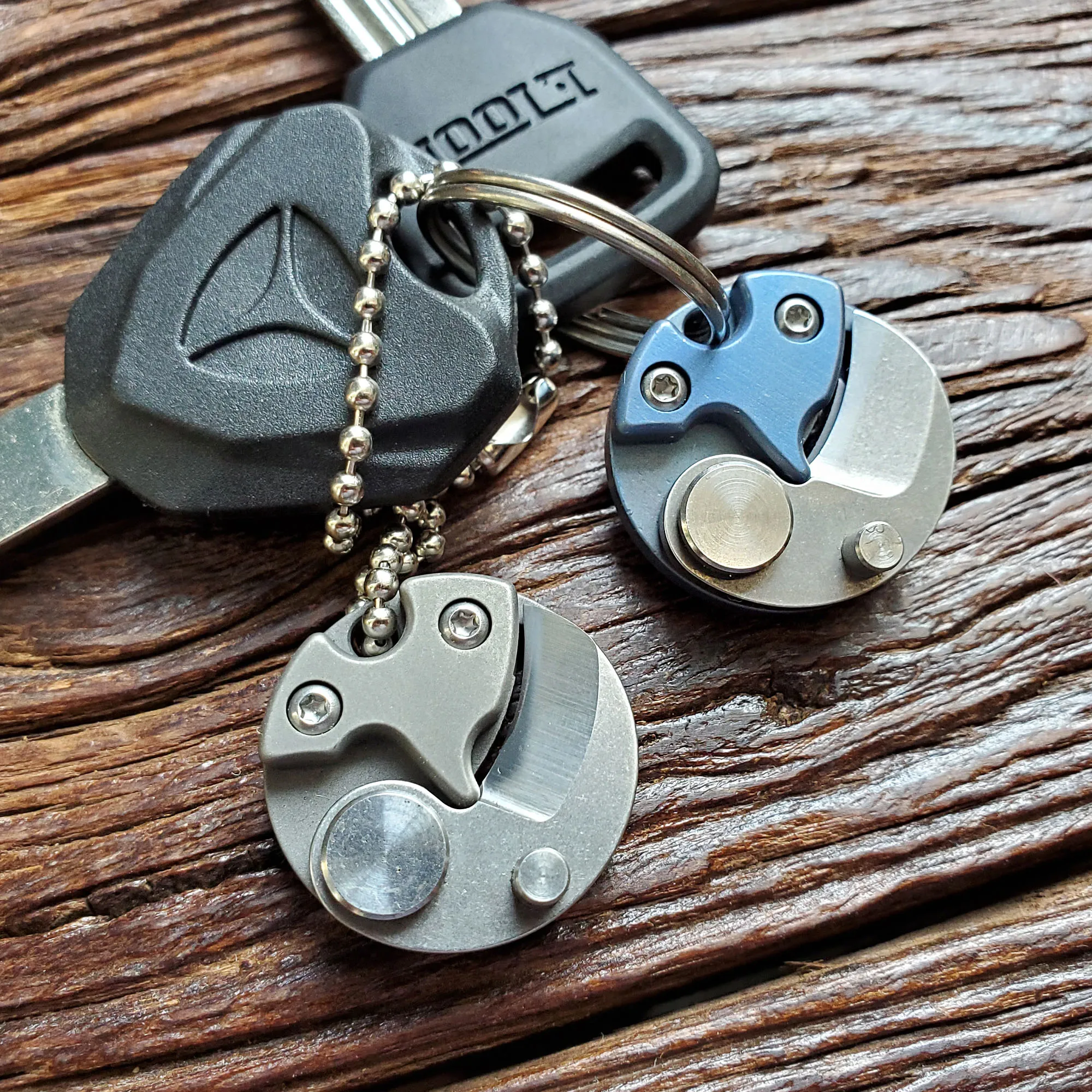 JSSQ Монетный нож коготь титановая ручка D2 лезвие мини брелок карманные складные