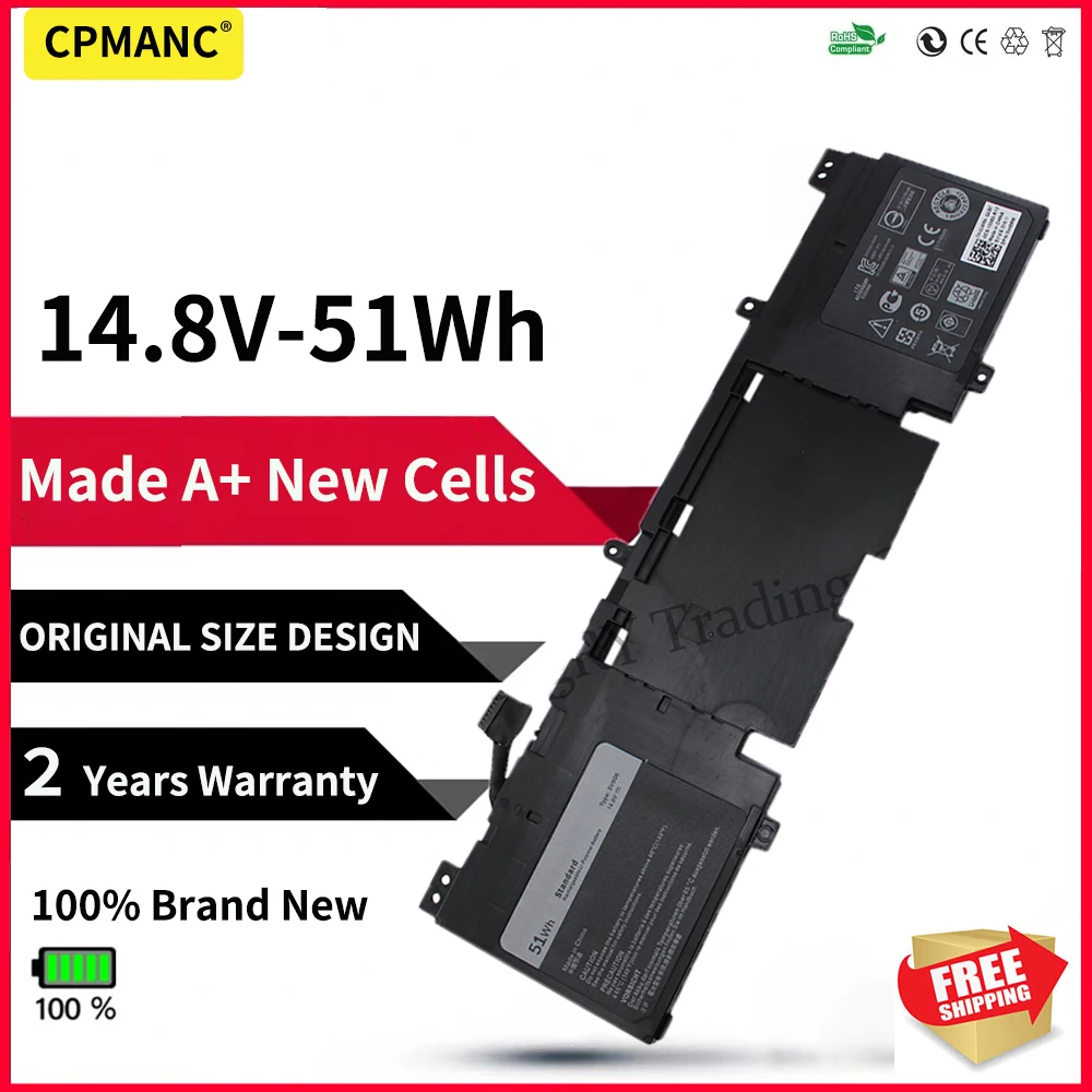Аккумулятор 3V806 для Dell Alienware 13 Series R2 ALW13ED 1708 1608 2608 1508 14 8 V 51WH|Аккумуляторы ноутбуков|