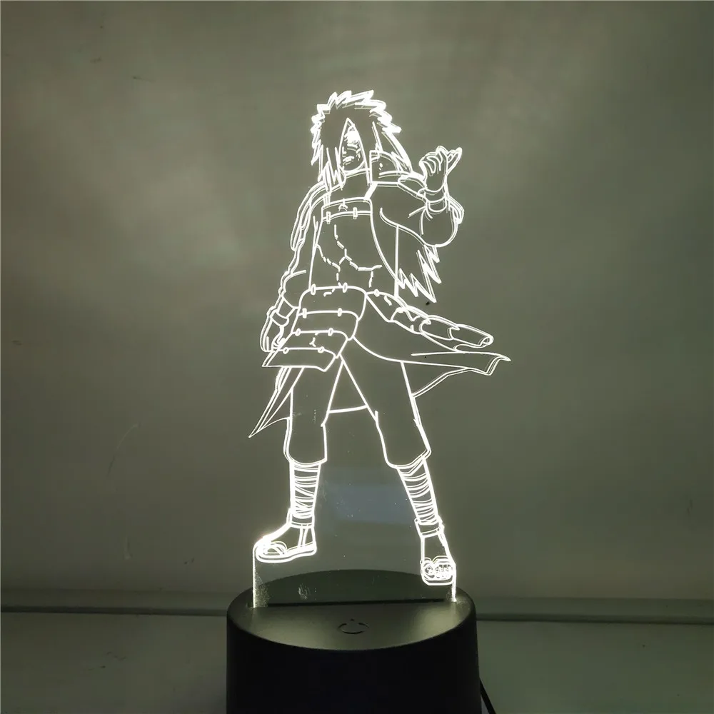 Anime Figures Naruto Uchiha Marada Shippuden 3D Remote Control Action Figurine Table Desk Night Lights Lamp Toys Xmas Gift Doll