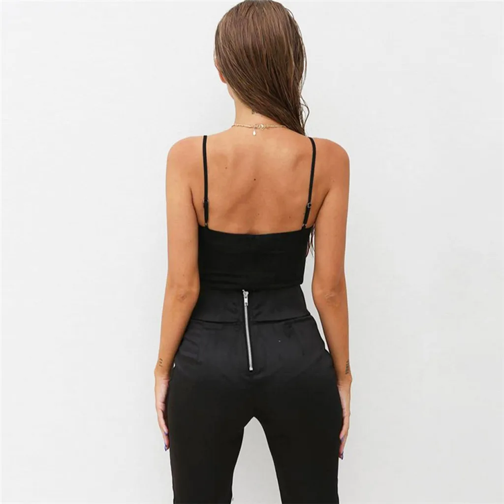 Женский сексуальный открытый металлический топ на бретелях спагетти Топ 2020|Топы|