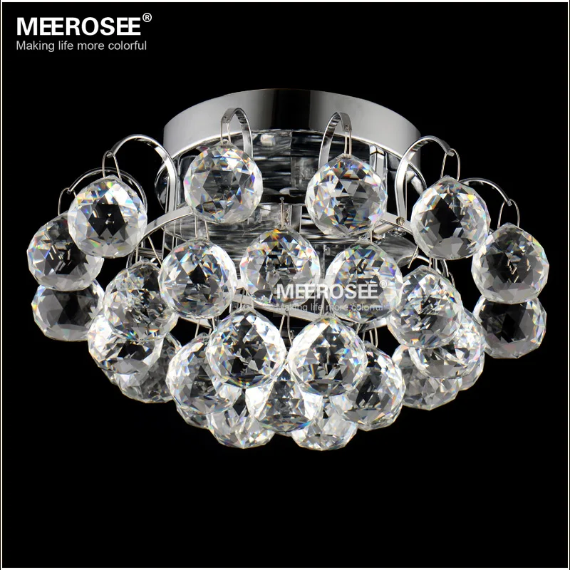 Современная Подвесная лампа в форме шара светильник с прозрачным хрусталем