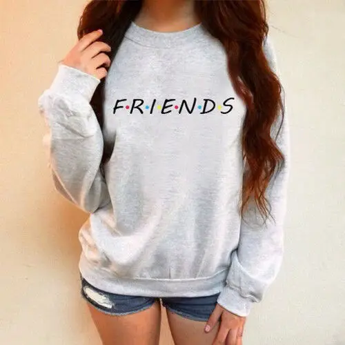 Mens Womens FRIENDS Print Hoodie Sweatshirt Hoody Coat Ladies Pullover Top Loose Casual Womens Jumper Pull Femme