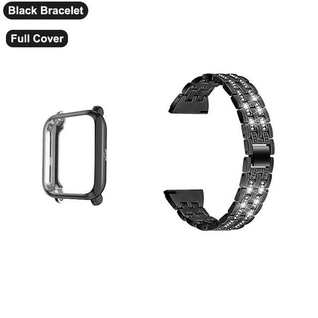 

Strap For Amazfit Bip Band Metal Bracelet With Case For Xiaomi Huami Amazfit bip Bracelet Protector For watchband Accessories