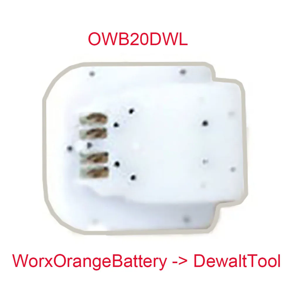 

Power Tool Parts Adapter OWB20DWL Junctor Converter Use Worx Orange Small Foot 20V Li-ion Battery For Dewalt 18V 20V Tool