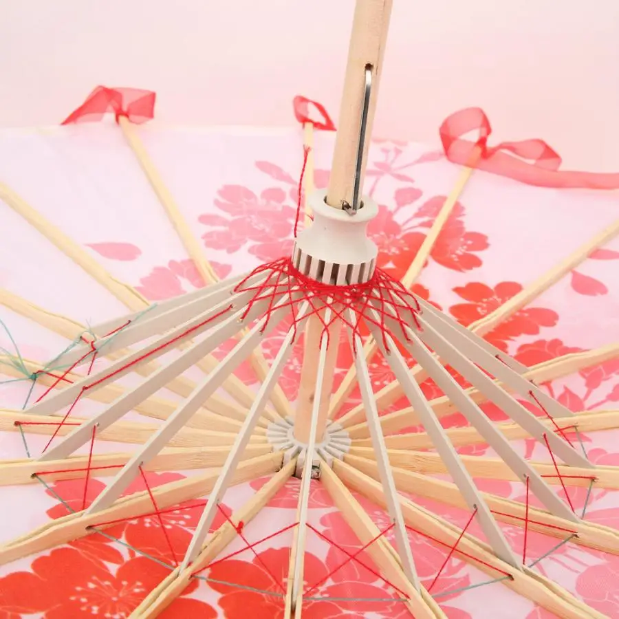 Домашний декоративный зонт зонтик из шелковой ленты художественное ремесло для