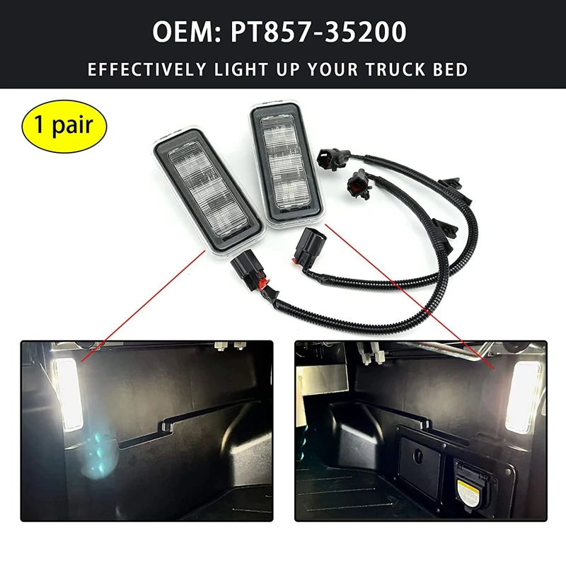 

Led Trunk Bed Light Car Trunk Lighting Kit PT857-35200 84267-0C020 90080-87026 Fit for Toyota Tacoma 2020 2021
