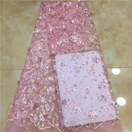 

2019 Latest French Nigerian Laces Fabrics High Quality Tulle African Laces Fabric Wedding French Tulle Lace Fabric DPAU154