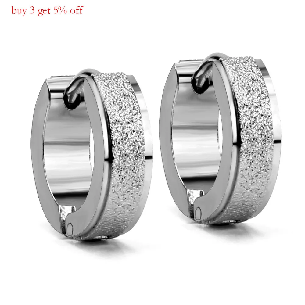 LUXUKISSKIDS серьги кольца с эффектом потертости из нержавеющей стали 316L