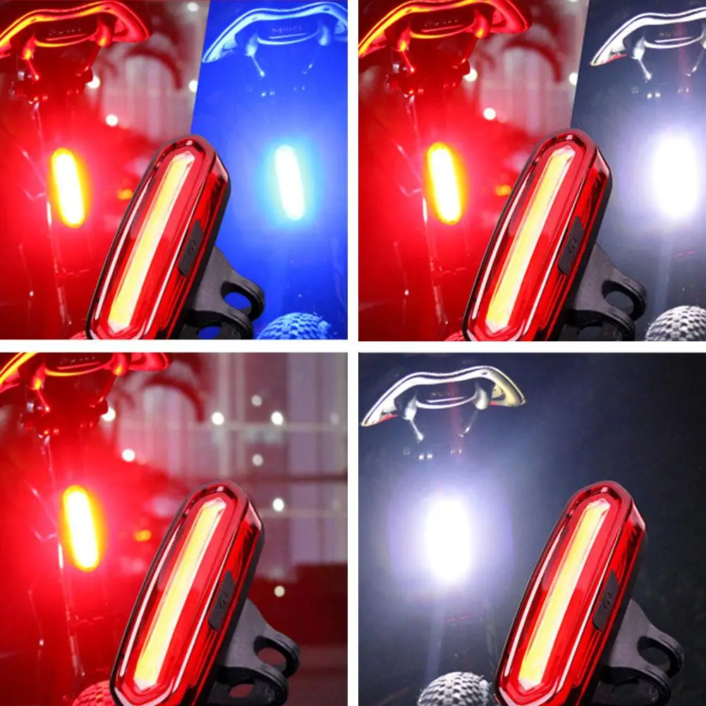 

Bike Rear Light USB Rechargeable Bicycle Cycling Taillight Tail LED Lamp