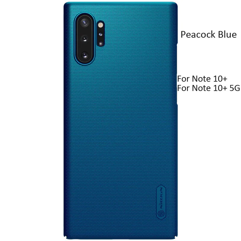 Peacock Blue Nillkin матовый защитный чехол для samsung Galaxy Note 10 Plus Жесткий пластиковый Чехол Note10 - Цвет: Peacock Blue