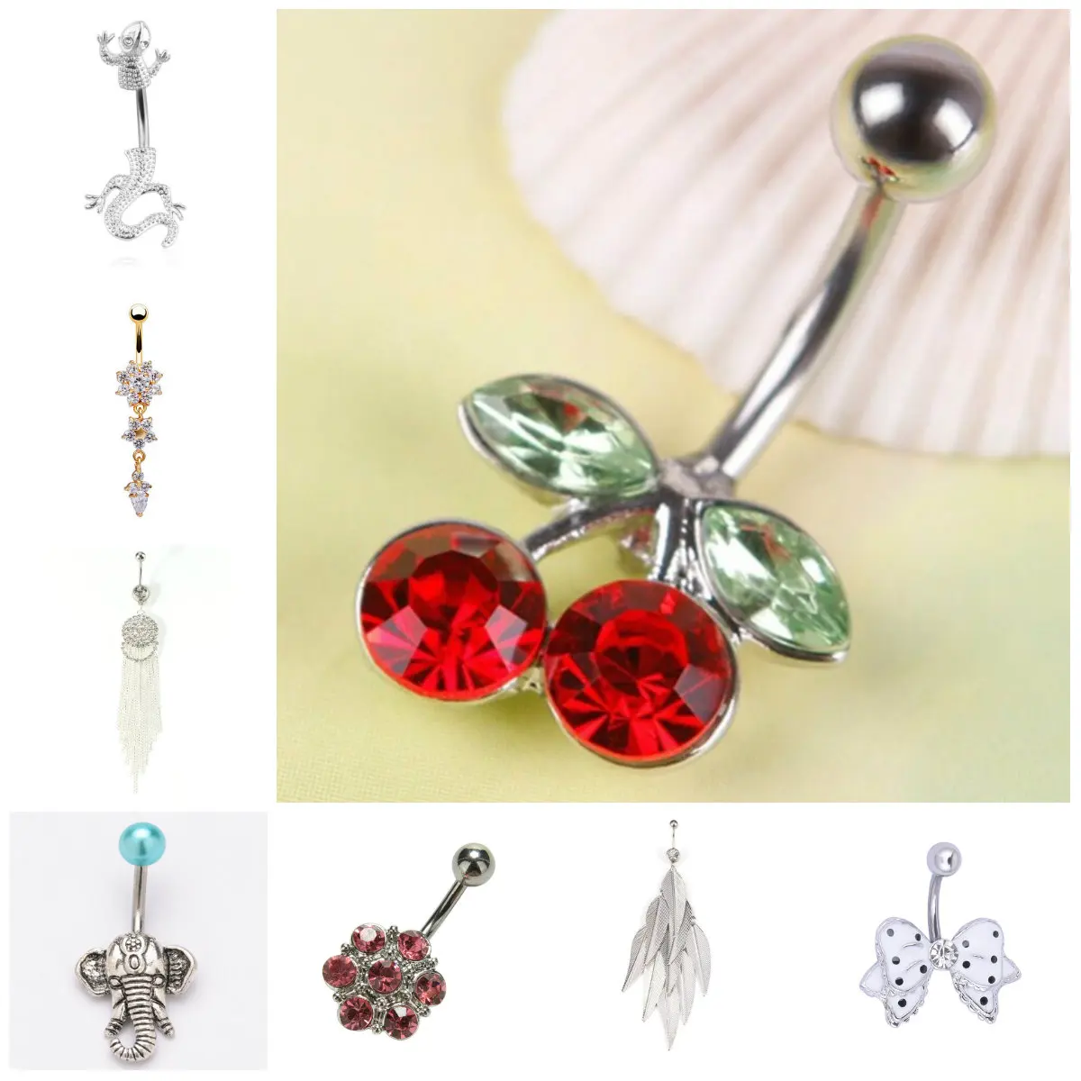 Кольца Стразы для пирсинга пупка пикантные Висячие Ювелирные украшения тела с