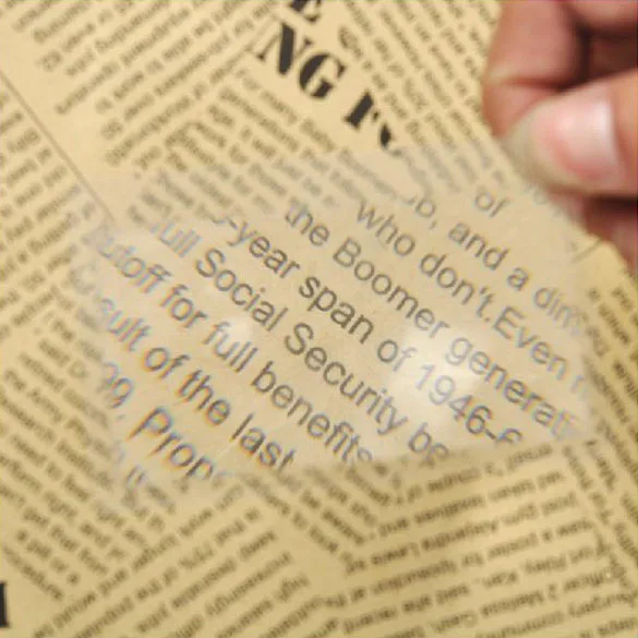 

1PCS 3X Credit Card Size Magnifier Reading Magnifying Glass Lens Pocket Transparent Magnifying Glass Light and Convenient