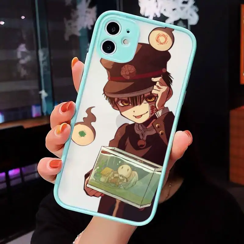 

Anime Toilet Bound Hanako Kun Phone Cases Matte transparent For blue iPhone 12 Mini 11 Pro XR XS Max 7 8 Plus X Back Cover