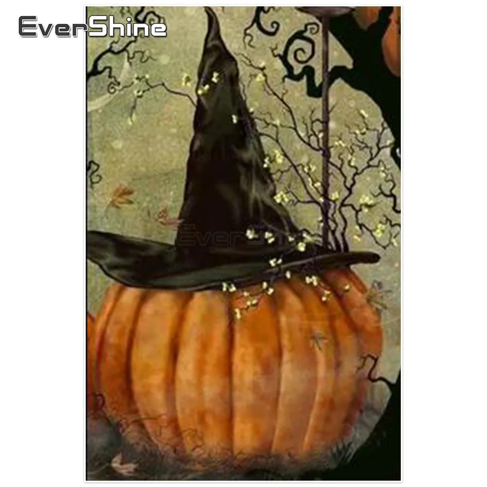 Evershine 5D Diamond Painting New Arrivals Pumpkin Pictures Of Rhinestones Embroidery Full Drill Square Halloween Decor|Алмазная