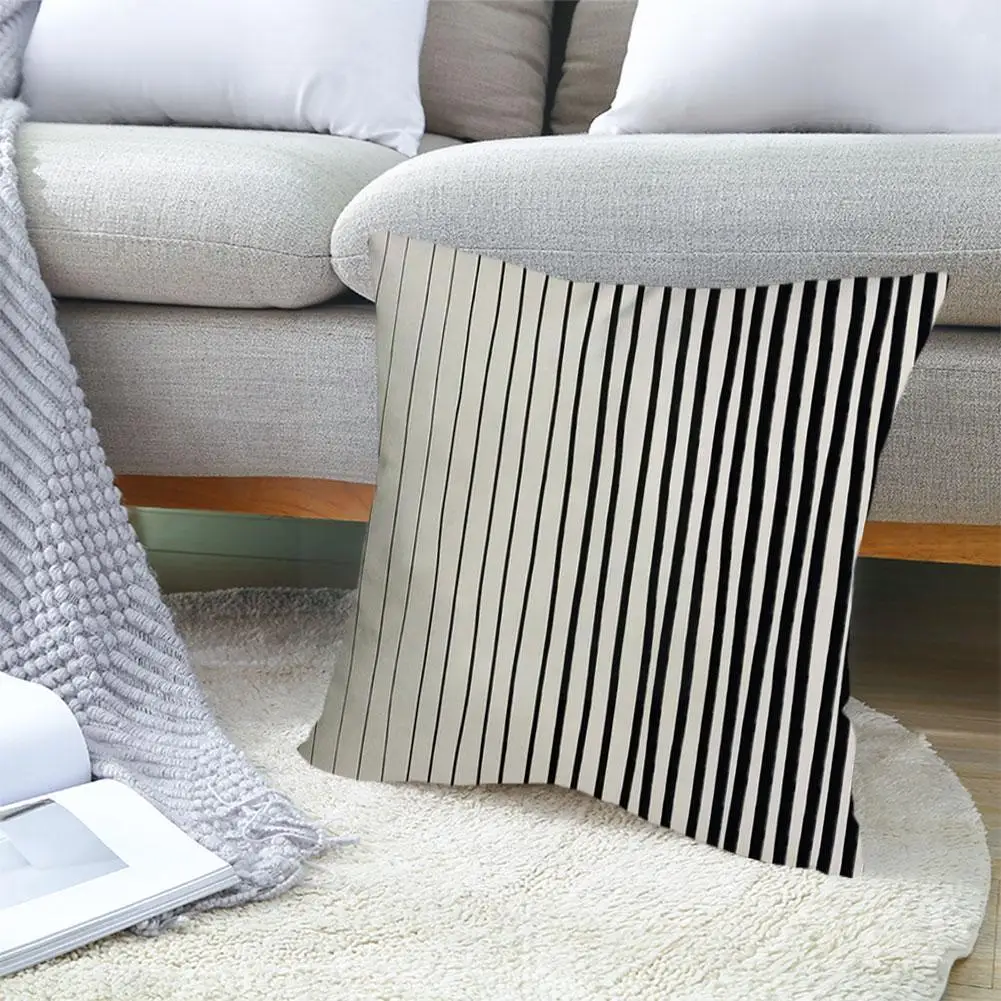 

Black White Stripe Geometric Cushion Cover Pillowcase Decor For Home Sofa Pillow Cases Couch Bed Throw Cover 45*45cm S5Z9