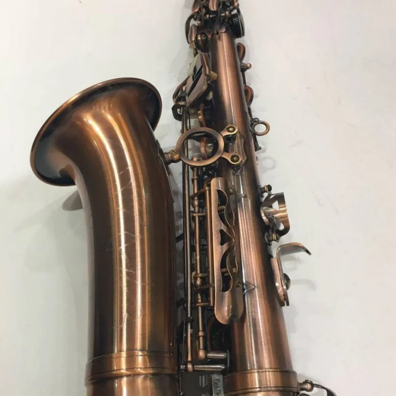 MARGEWATE альт саксофон латунный корпус Античная Медная поверхность E плоский Eb Tune Sax