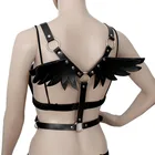 Кожаная подвязка с крыльями в готическом стиле, Женская цепочка для тела в стиле панк, лямка через шею, пляжный воротник, готическое поясное наплечное ожерелье