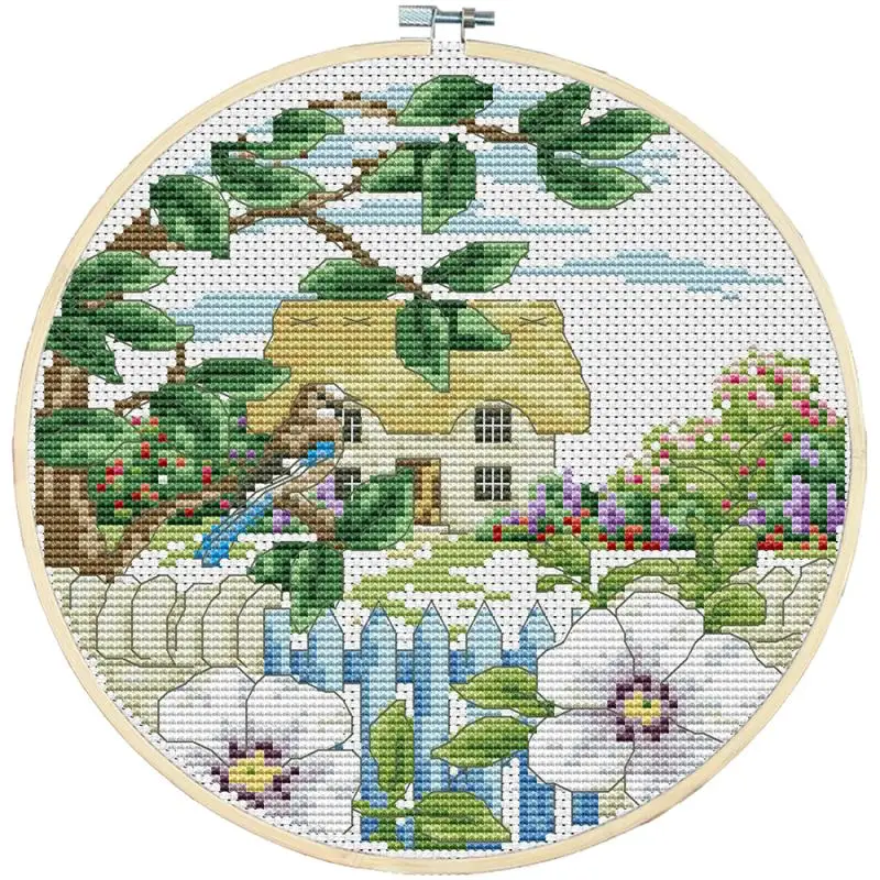 Joy Sunday Four Seasons (весна/лето/осень/зима) 11ct Набор для вышивки крестиком ткань хлопок