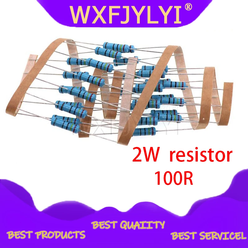 

20pcs 100 ohm 2W 100R Metal film resistor