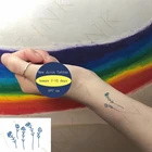 Индивидуальная водостойкая Временная тату-наклейка с чернилами для сока, цветок, лист, ноты, Фруктовый гель, стойкое искусство для мужчин и женщин