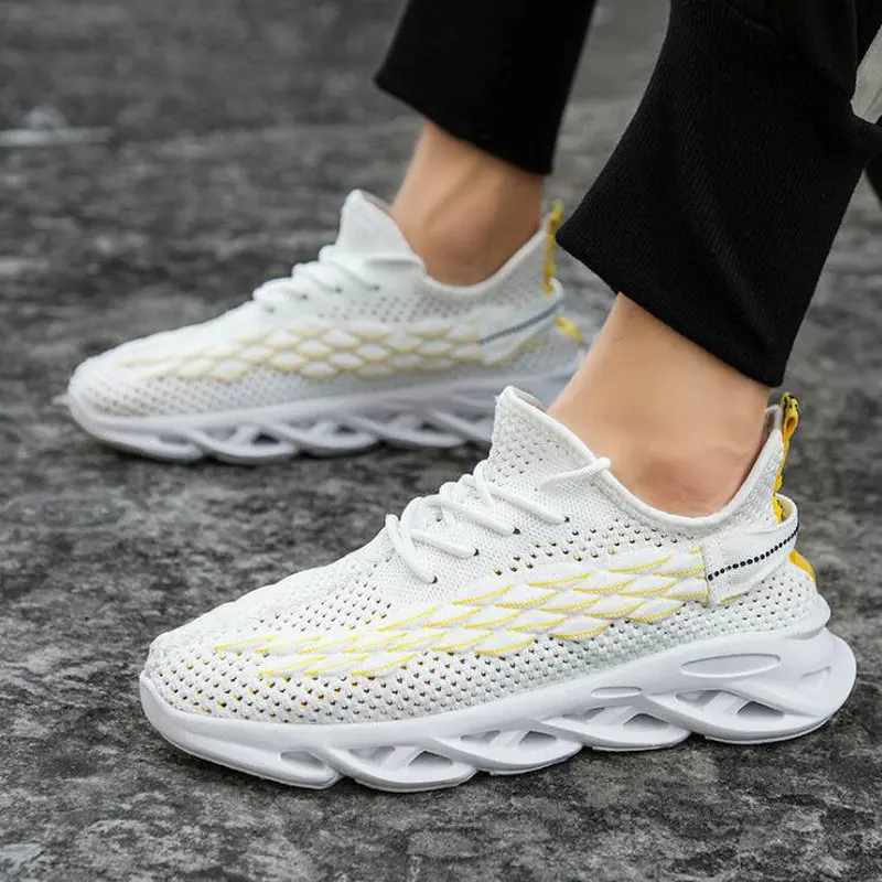 Мужские беговые кроссовки 2019 Мужская Воздухопроницаемая сетчатая уличная