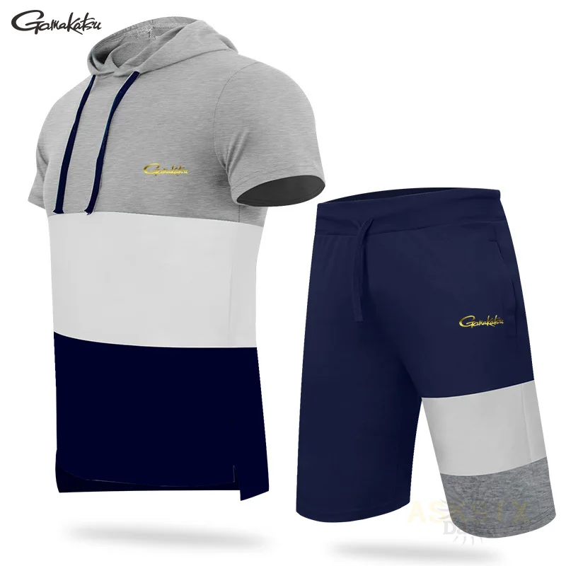 

Summer Thin Fishing Set Daiwa Men Breathable Quick Dry Fishing Clothes Hoodie Short Sleeve Gamakatsu Fishing Wear Outdoor Sport