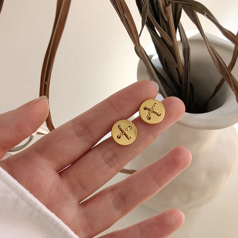 

925 Sterling Silver Stud Earrings for Women Cute Piercing Earring Gold Plated Waterproof No Fading Jewelry Earrings