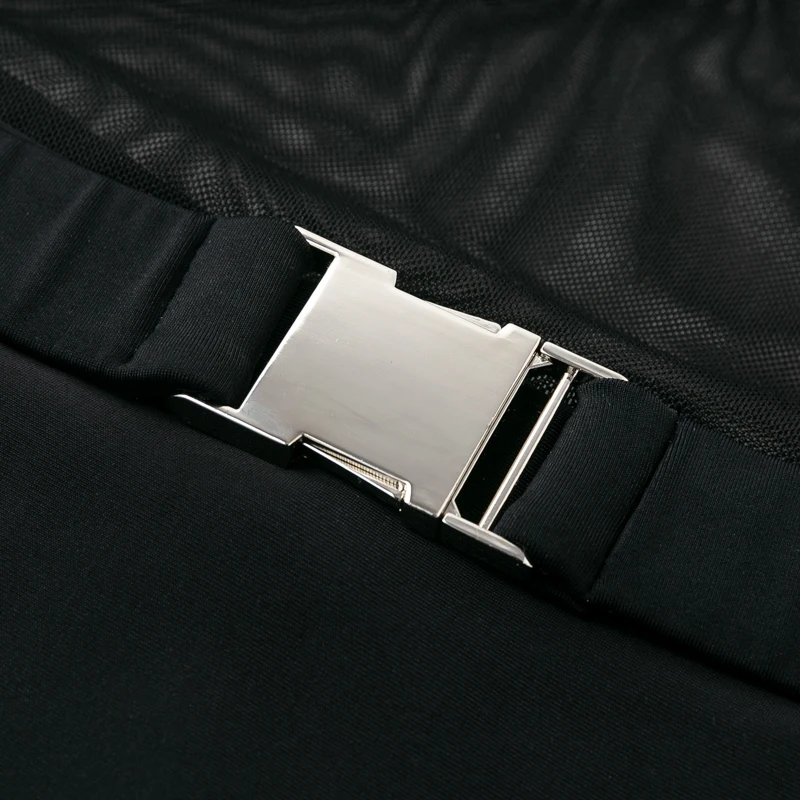 Женское прозрачное боди Misswim бикини с высокой посадкой пряжкой пуш ап цельный