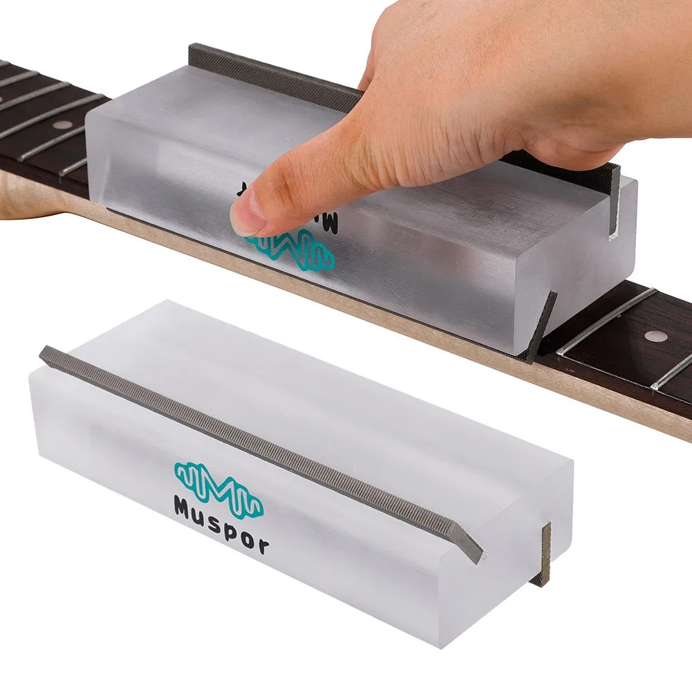 

2 In 1 Guitar Acrylic Fret Beveling File 35/90 Degree Crowning End Bevel-Flush Files Tool Professional Luthier Angle Tools
