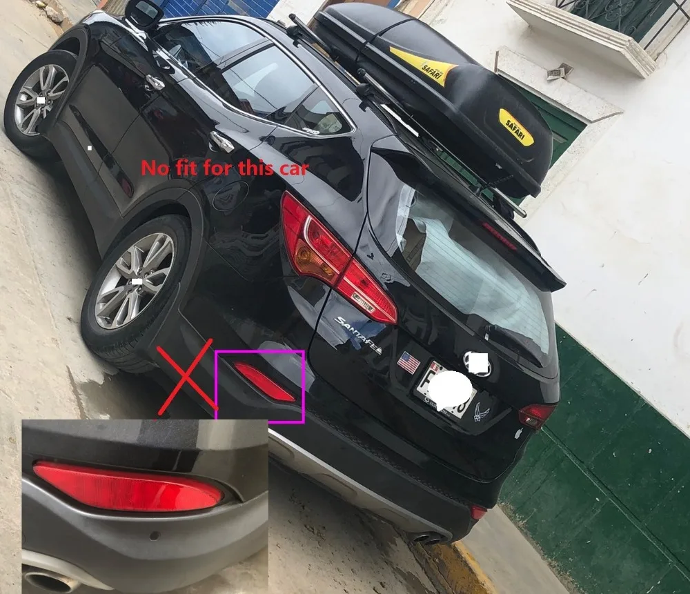 CAPQX для Hyundai Santa Fe Santafe IX45 2013 2014 2015 заднего бампера Туман светильник тормозной хвост