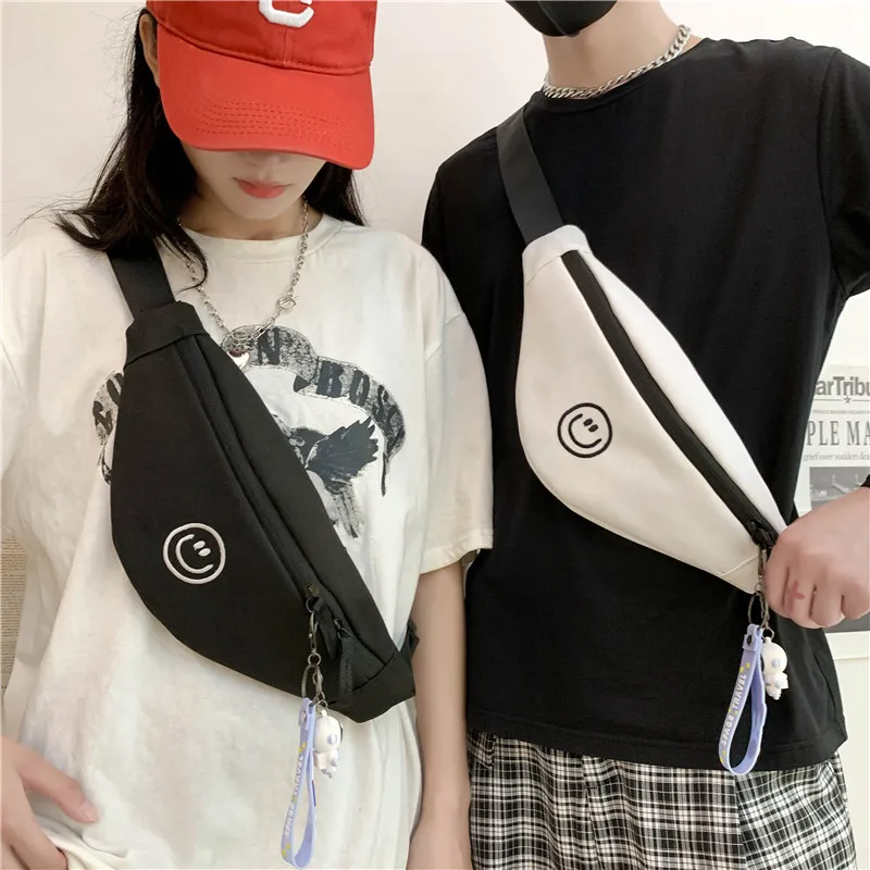 Дамская поясная сумка модная сумочка нейлоновая нагрудная через плечо с