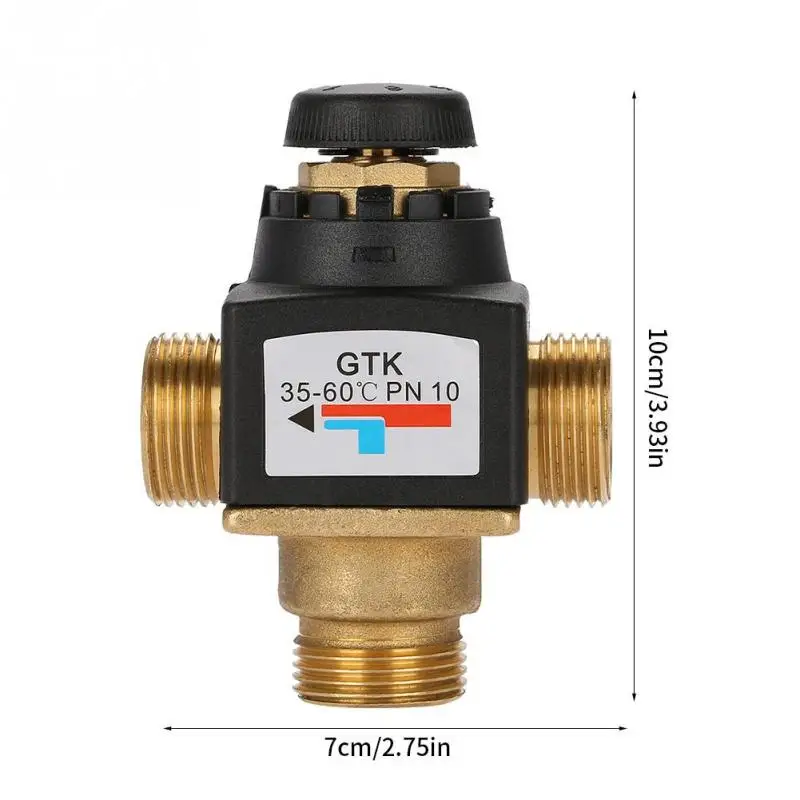 1 Pcs 3 Way DN20 Male Thread Brass Thermostatic Mixing Valve for Solar Water Heater | Обустройство дома