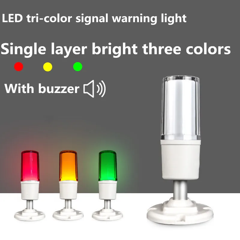 Luz Led de advertencia inteligente para máquinas de taller, lámpara de torre de seguridad, 3 colores en 1, 24V