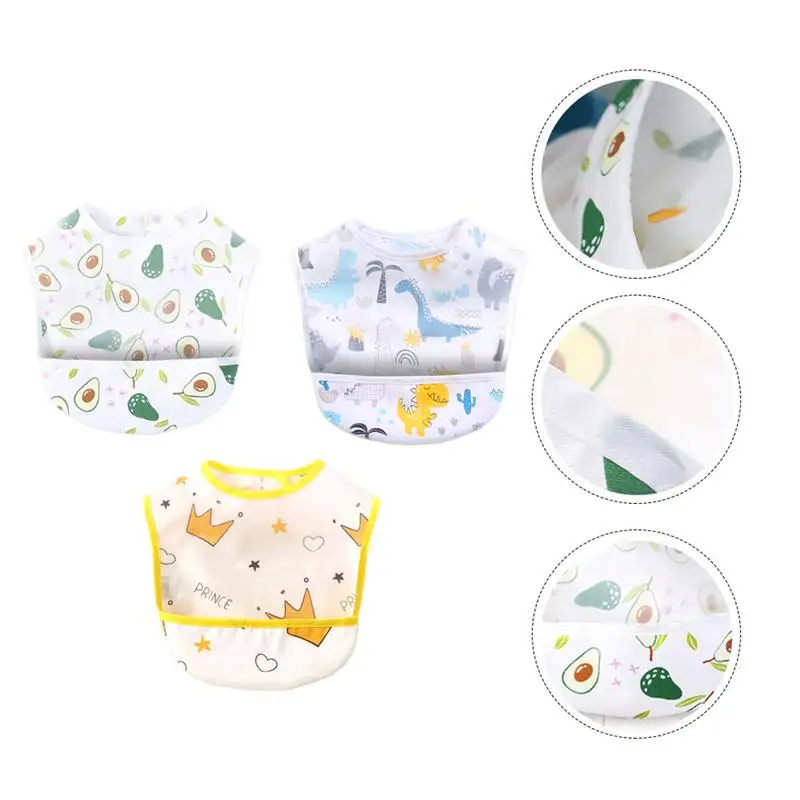 

3 Pcs of Eating Aprons Baby Feeding Bibs Baby Aprons Infant Food Bibs for Baby Meal Toddler