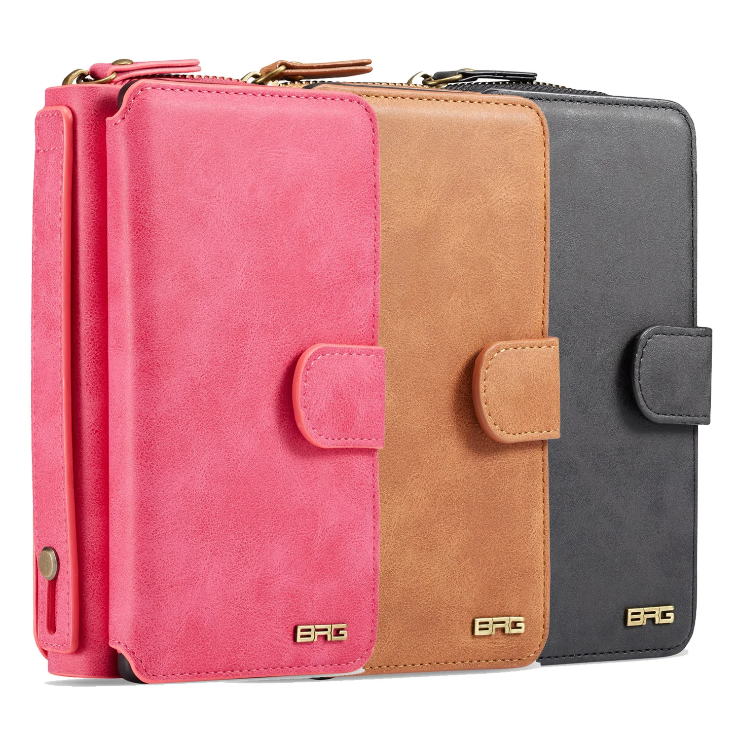 

Handbag Flip Leather Case For Samsung S20 Ultra Note 10 + S10 S9 S8 Plus S10E S7 Edge Multifunction Zipper Wallet Phone Cases