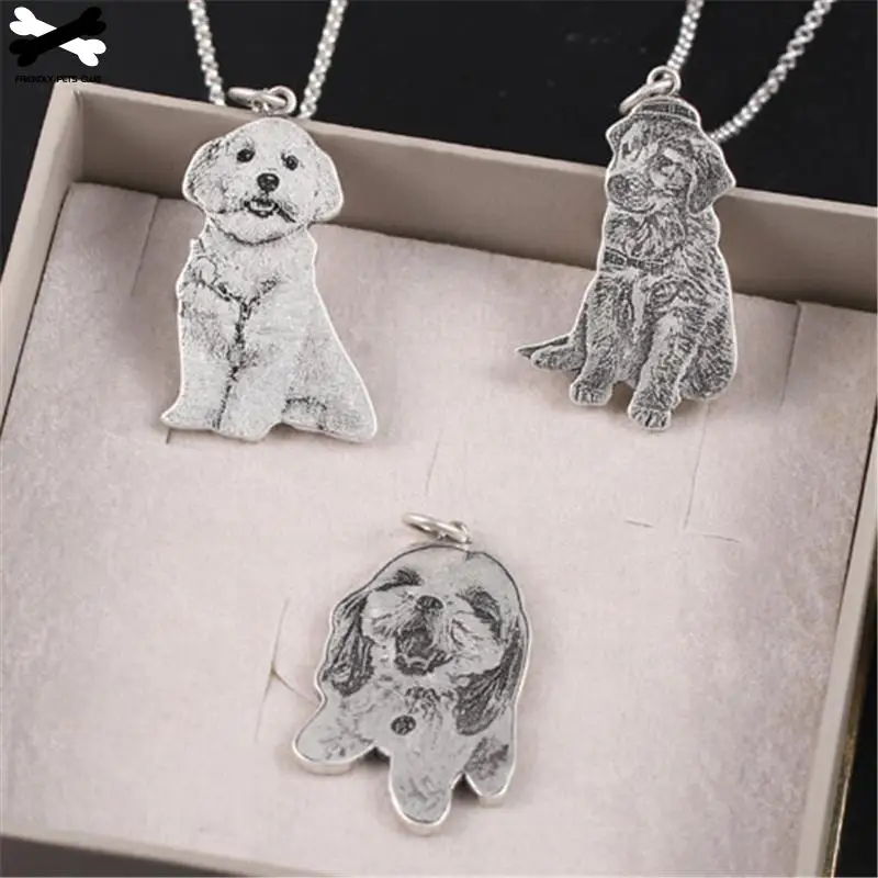 Pet Мемориальный подарок DIY на заказ персонализированные Pet/cat/dog ожерелье с фото