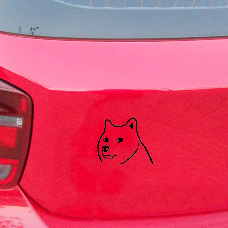 Наклейка на голову Doge Смешные собаки интересная виниловая упаковка