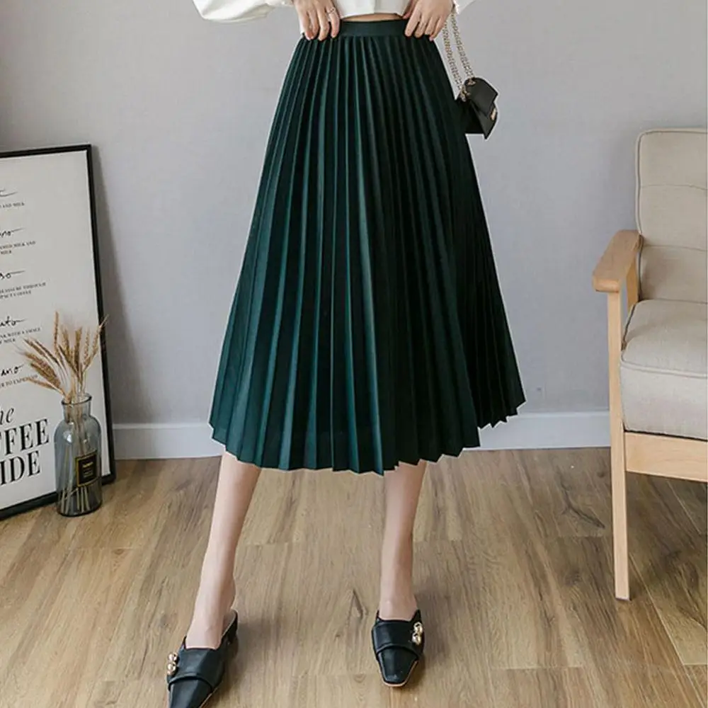 Лидер продаж двухслойная Женская замшевая юбка на осень и зиму длинные