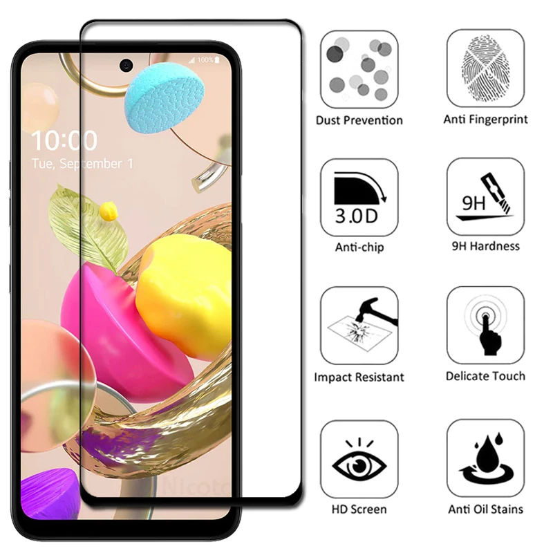 2 шт. Защитное стекло для LG K42 K52 K62 Q6 Q52 закаленное V20 V40 V50 G8S ThinQ Stylo 5 6|Защитные стёкла