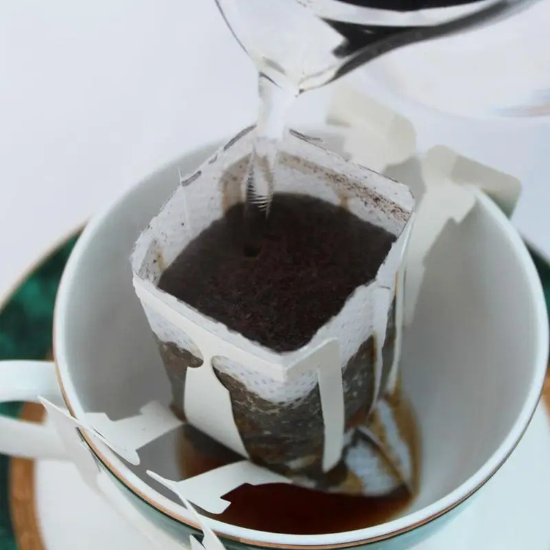 

Portable Disposable Coffee Filter Bags Drinking Tea Seal Square Pocket Replacement Hanging Small