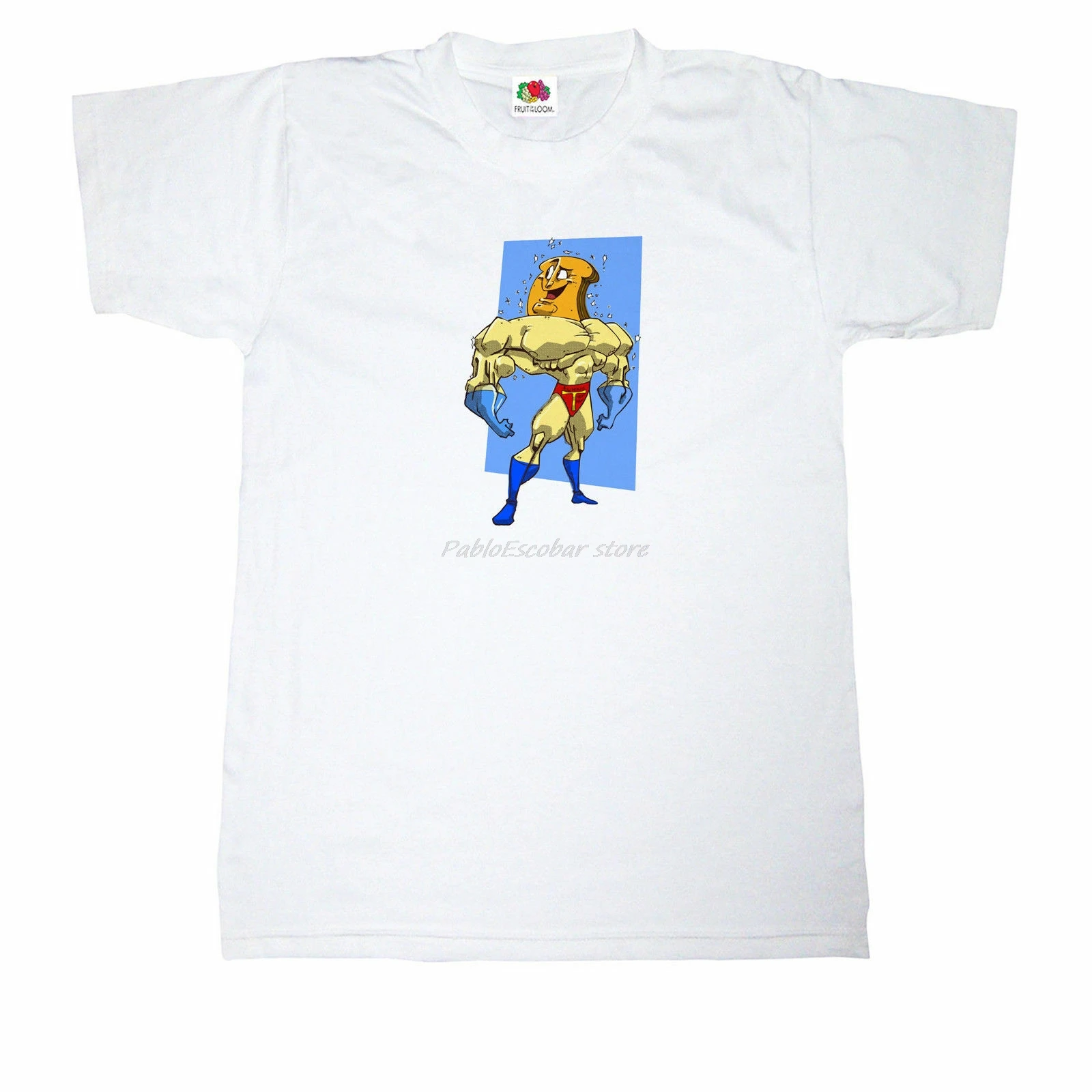 Футболка мужская с забавным порошковым тостом 100% хлопок летняя | Мужская одежда